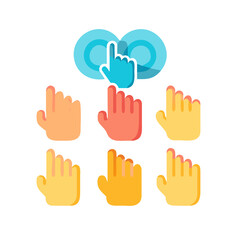 Obraz premium hands and social network icons