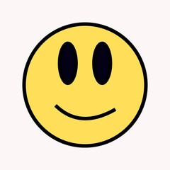 happy smiley face icon Simple happy Face Emoji Icon Illustration