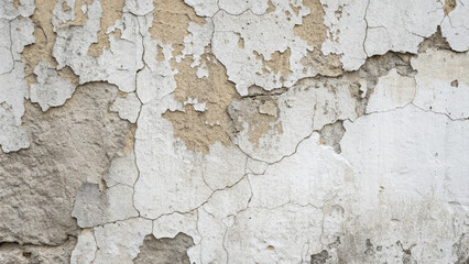 Obraz premium Cracked and peeling wall surface showing signs of age in an urban setting