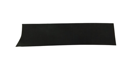 Black rectangle silhouette with curved edge on black background shape