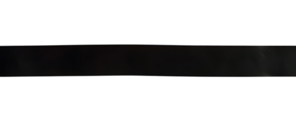 Black ribbon silhouette on black background simple graphic design element for various uses