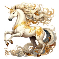 Majestic unicorn in a dynamic pose