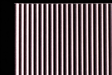Vertical, ribbed, pinkish-gray columns