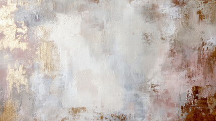 Abstract textured painting with soft neutral tones of white, beige, brown and gold artistic modern wall art background perfect for home decor