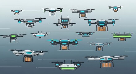 Drones Delivery Fleet.