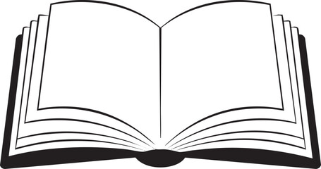 PrintOpen book blank pages illustration vector graphic design template art