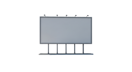 Blank Billboard Mockup on Black Background.