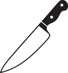 Knife chef kitchen cooking cutlery sharp blade steel tool equipment vector