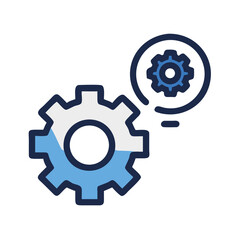 Fototapeta premium gears on blue background