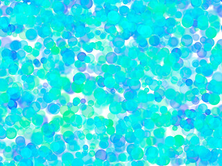 Vibrant teal and blue bokeh circles create a magical, dreamy abstract background perfect for design.
