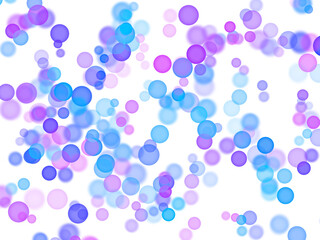 Dynamic abstract bokeh effect with vibrant blue and purple circles, perfect for modern designs