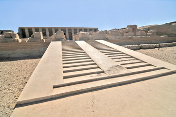 The Temple of Seti I  known as the Great Temple of Abydos , Egypt