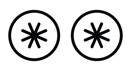 simple illustration of two circles with star shapes inside them