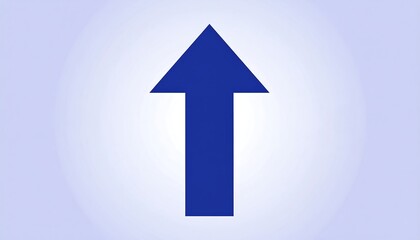Fototapeta premium Blue arrow pointing up