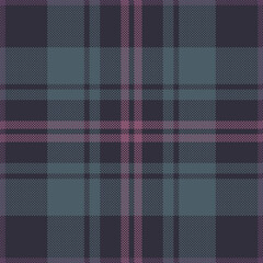 Classic plaid pattern in muted teal, mauve, and indigo tones. Timeless, versatile textile design for backgrounds, apparel, crafts, or modern digital art.