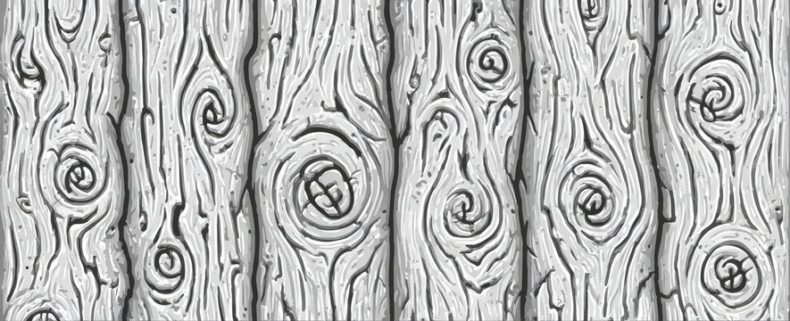 Detailed grayscale wood texture