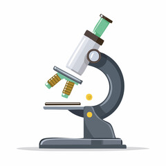 Laboratory microscope illustration representing scientific research, educational discovery, and innovative ideas in biology and chemistry