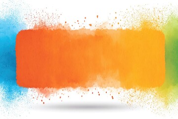 Colorful watercolor banner with splatters