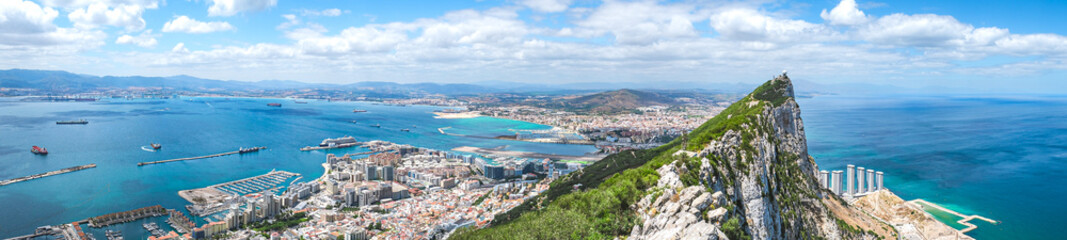 Naklejka premium panorama of the rock of Gibraltar