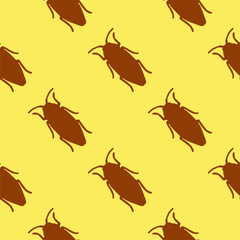 beetle bug seamless pattern vector illustration