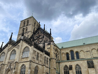 St. Paul's Cathedral on Domplatz, Munster, North Rhine Westphalia Germany