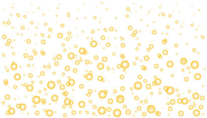 Orange carbonated water with gold bubbles.