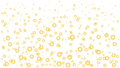 Orange carbonated water with gold bubbles.