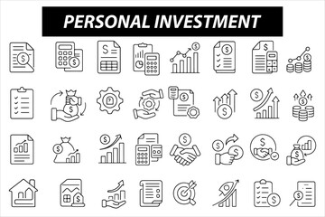 personal Investment icon set