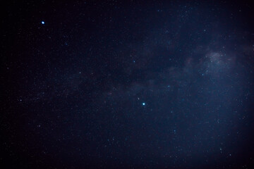 Milky way stars and constellations with a galaxy background.