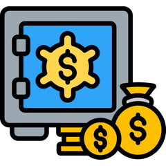 Cash Reserve lineal color icon