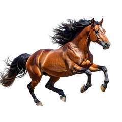 Fototapeta premium horse running isolated on white