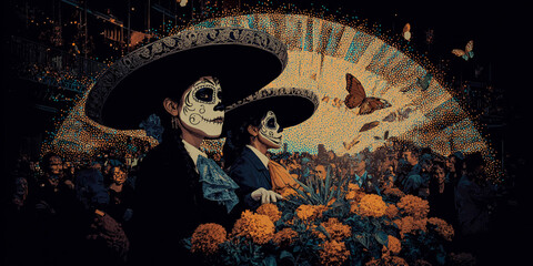 Dia de Muertos. fondo. ambiente.