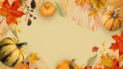 Obraz premium Thanksgiving Greeting Card Background Design Images, suitable for Thanksgiving greeting card creation, holiday greeting poster design, electronic invitation image matching, holiday promotion material 
