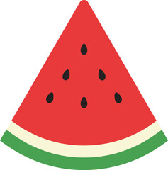 Juicy watermelon slice fresh summer fruit delicious sweet red green refreshing healthy food vector