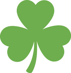 Lucky green shamrock symbol for st patricks day celebration and irish heritage festivities isolated vector