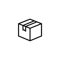 Minimalistic Box Icon for Packaging and Delivery