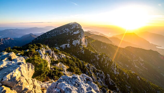 Mountain vista at sunset (2)