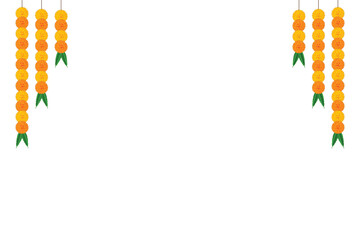 Marigold flower hanging garland: occasion, reception, welcome, marriage, ethnic, invitation, engagement, image, wedding, bride, worship, deepavali, puja, dussehra, diwali, divali, durga, hindu, indian