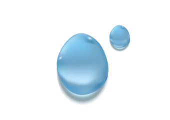 Blue drop water on transparent background