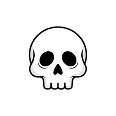Obraz premium skull on black background