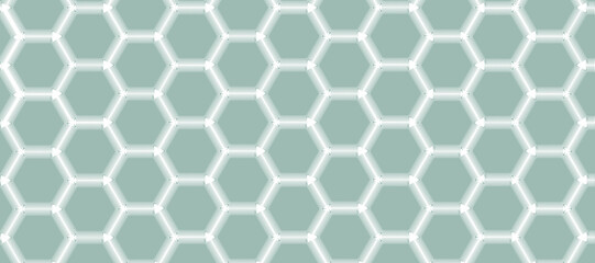 Geometric Hexagon Honeycomb Seamless Pattern in Soft Green – Abstract Minimal Decorative Background for Wallpaper, Textile, Fabric Print, Poster, and Modern Vector Design Template