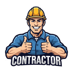 construction contractor mascot logo
