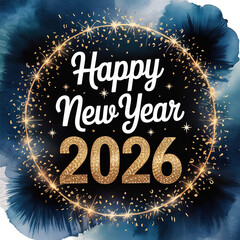 Celebrate New Year 2026 with a stunning, elegant design perfect for greetings and events