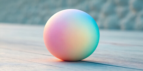 Abstract blurred gradient sphere styled in soft pastel tones in eco inspired modern decorative design