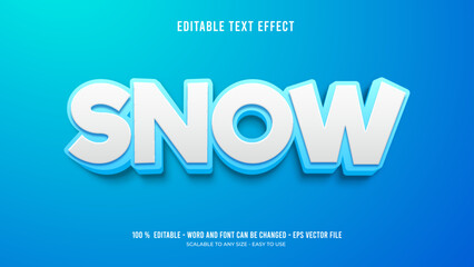 snow editable text effect