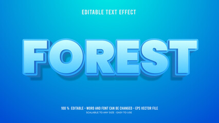 Obraz premium forest editable text effect