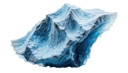 Obraz premium Blue ice cubes on transparent background, ready for recycling.