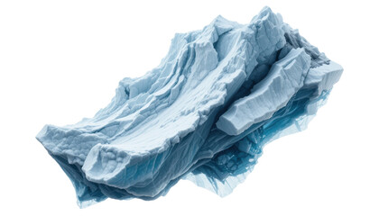 Obraz premium Blue ice cubes on transparent background, ready for recycling.