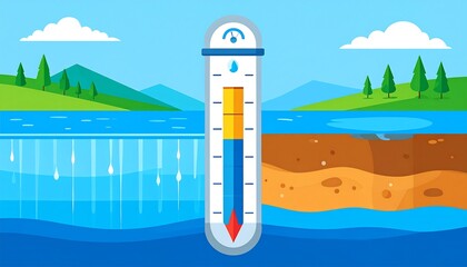 Water temperature gradient