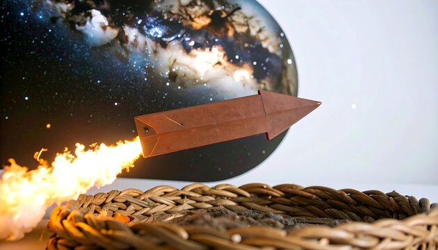 Rocket launching into space